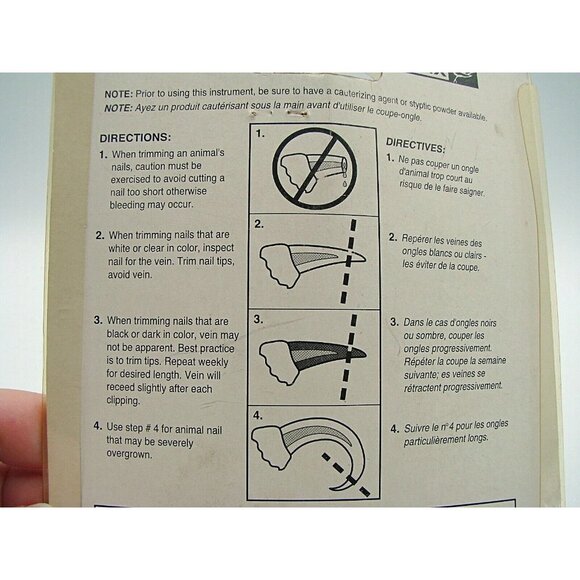 2002 Nail Claw Trimmers Birds Coupe-ongle Steel Rubber Coated Handles Penn Plax - Picture 7 of 11